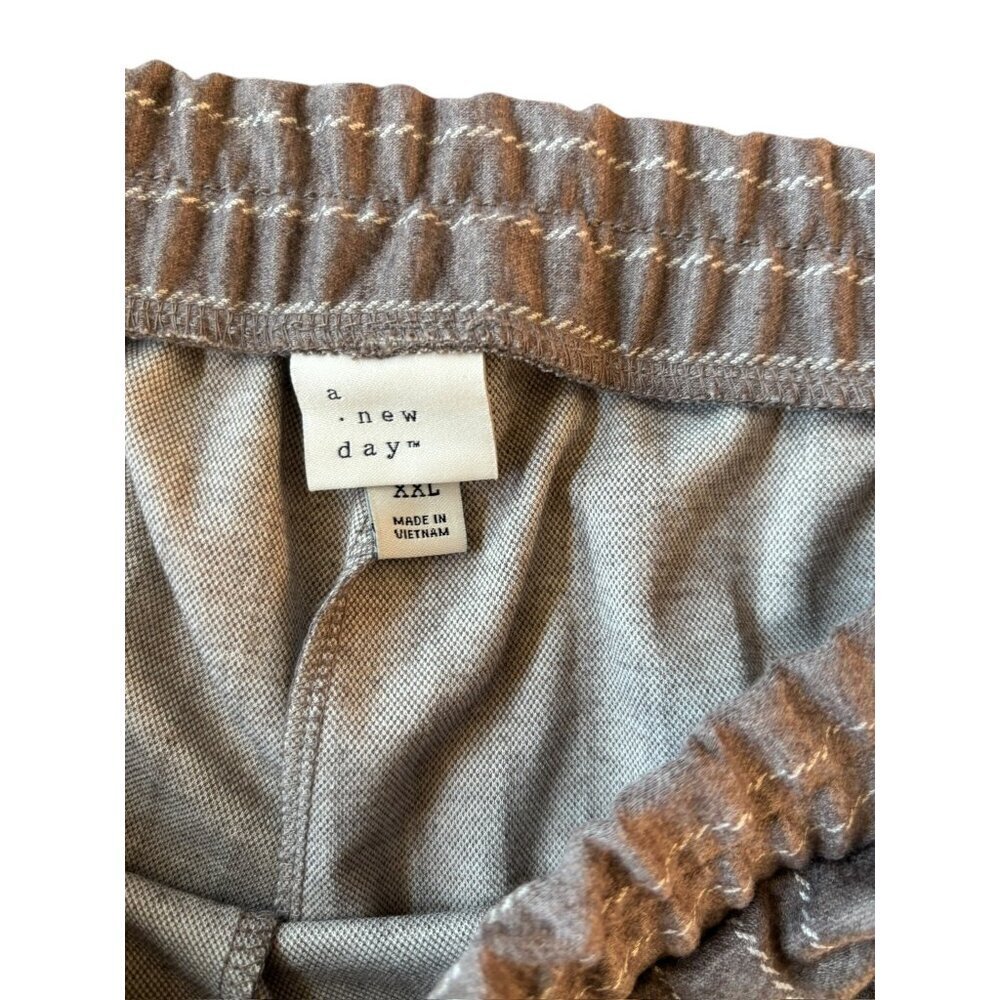 A New Day Women's Light Brown & Cream Stripped Pants - Picture 4 of 7